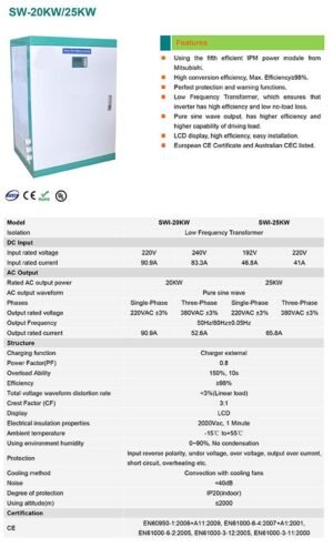 Inverter fuori rete da 20KW e 25KW (OFF GRID) - immagine 2