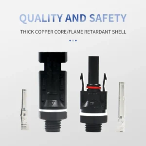 1 Pairs 1000V of Solar Connector Solar Solar Plug Cable Connectors (male and female) for Solar Panels and Photovoltaic Systems - Image 2