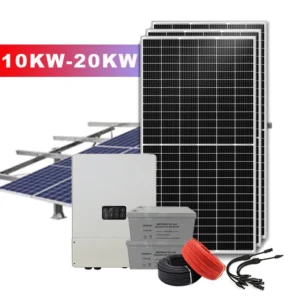 Power grid tie 10KVA 15kw solar system 20KVA 50KVA 80KVA 100KVA solar panel generator system