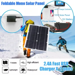 12V to 110V/220V Solar Panel System 600WSolar Panel Battery Charge Controller 6000W Solar Inverter Kit Complete Power Generation - Image 2