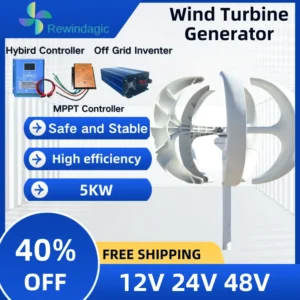 Turbina eolica verticale 5 Kw uso domestico