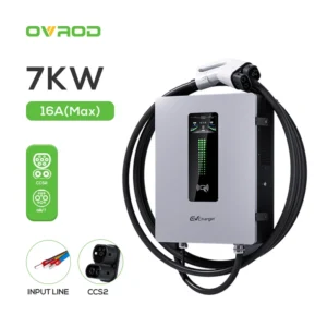 Ovrod Wall Mounted Ev Home Charging Stations Gbt Ccs2 Car Electric Chargers 7Kw Dc Ev Charger