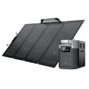 ECOFLOW Solar Generator DE LTA Max (2000) 2016Wh with 220W Solar Panel, 6 X 2400W (5000W Surge) AC