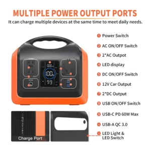 Painel Solar com Mini Portal Gerador Offgride Backup Powered Autonomous Portable Solar Generator With 220/230volt Output - immagine 2