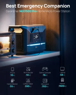 Outdoor Camping 1000W 1500W 2000W 3000W 5000W Solar Generator Home Emergency Backup Power Portable Power Station - Image 5