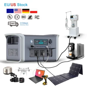 2000W All-Weather Portable Power Station 320000mAh Solar Generator for Off-Road Adventures