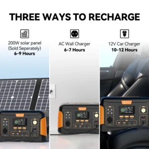 FlashFish Solar Power Station 1000W Solar Generator Pure Sine Wave AC Output 110V 230V 932Wh Generator Emergency Power Camping - immagine 2