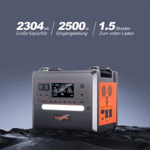SOLARPLA2500W 2304WH LiFePo4 Portable Solar Power Station Camping Outdoor Generators 220V Battery Backup Mobile 200W Solar Panel - Image 3