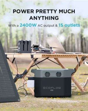 ECOFLOW Solar Generator DE LTA Max (2000) 2016Wh with 220W Solar Panel, 6 X 2400W (5000W Surge) AC - immagine 3