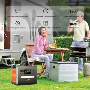 SOLARPLA2500W 2304WH LiFePo4 Portable Solar Power Station Camping Outdoor Generators 220V Battery Backup Mobile 200W Solar Panel - Image 4
