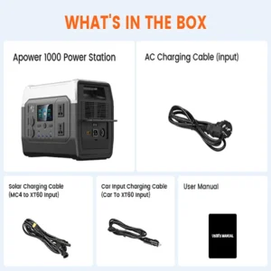 Ctolity XP1000 1800W Portable Power Station 1024Wh LiFeP04 Battery Solar Generator Solar for Camping UPS function Pure Sine Wave - Image 5