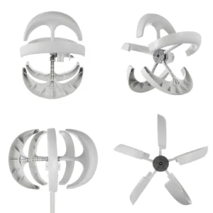 3000W 48V Vertical Axis Wind Turbines Generator Lantern 5 Blades Motor Kit Windmill Energy Charge Home Camping - immagine 5