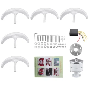 3000W 48V Vertical Axis Wind Turbines Generator Lantern 5 Blades Motor Kit Windmill Energy Charge Home Camping - immagine 4
