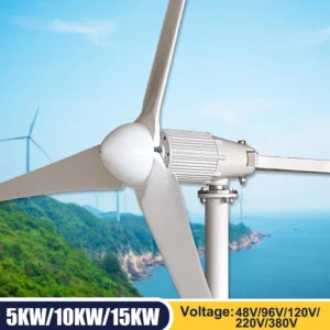 Generatore di turbine eoliche da 5 kW 48V 96V su generatori di energia libera a griglia a vento a vento con inverter controller MPPT - immagine 2