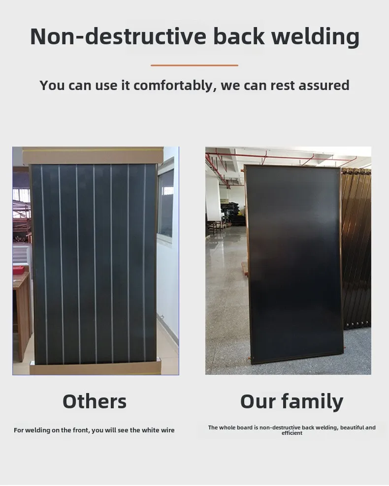 Produzione tecnica di scaldacqua solari da balcone in acciaio inox con pannelli solari - Image 3