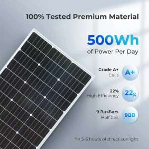 Glass Solar Panel Solar 1kw 1000W 500W 400W 200W 100W Photovoltaic Power Bank Battery Charger Camping tourism home - Image 2