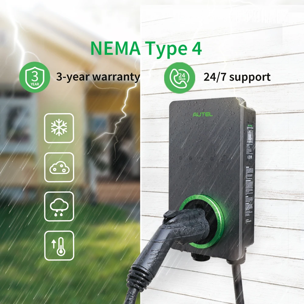 Autel Fast Electric Car Ev Charger Charging Station IP65 Level 2 Ev Charging Station 50A WiFi Bluetooth DLB Fast Charger Ev - immagine 4