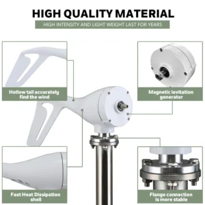1000w Wind Turbine Generator 12V 24V 48V DC 220v AC Home System Free Green Alternative Energy Solar Panels Home Energy Solutions - immagine 2