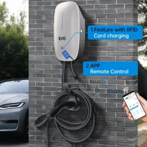 22KW 44KW Wallbox EV Charger Level 2 32A IP55 Protection Wall Mountable Electric Vehicle Charging Stations Credit Card Reader - immagine 4
