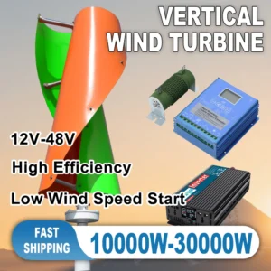 Generatore di alimentazione a turbina eolica da 10000 W 12V 24V 48V 8KW-20KW Utilizzo per uscita 220 V 230V 240 V Sistema per il caricatore MPPT MPPT completo