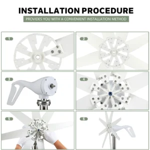 1000w Wind Turbine Generator 12V 24V 48V DC 220v AC Home System Free Green Alternative Energy Solar Panels Home Energy Solutions - immagine 5