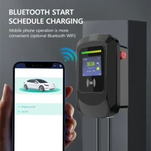 New Home EV Charger Type 2 7KW 11KW 22KW 16A 32A 230V 400V 5Meter Cable WIFI Bluetooth APP Electric Vehicle Charging Station - immagine 5