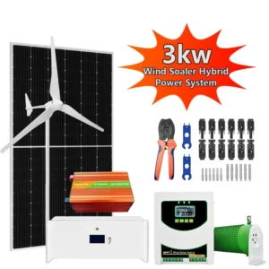 Sistema di alimentazione ibrida solare a 3 kW Turbine verticali verticali orizzontali per il generatore di energia eolica industriale domestica