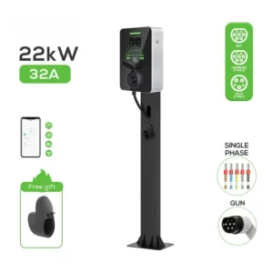 Caricatore per auto elettriche a parete 22kW AC 32A Type2 Home EV Station 3 Fase per controllo WiFi Bluetooth Nuovo