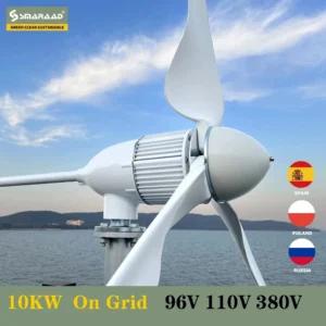 Generatore di turbine eoliche da 5 kW 48V 96V su generatori di energia libera a griglia a vento a vento con inverter controller MPPT