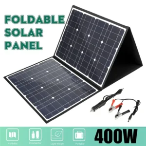 Pannello solare da 18V 400W USB USB Monocristallinel Pacchetto pieghevole per celle solari impermeabili con controller 10/20/30/40/50a/60A - Image 2