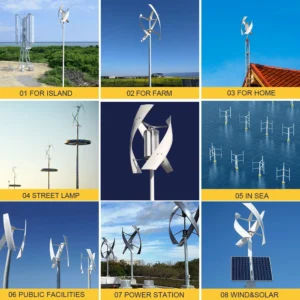 3KW 5KW Vertical Axis Wind Turbine Free Energy Household Wind Turbine Low Speed Noise Off-grid System - immagine 5