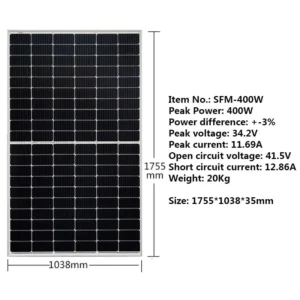 Sistema solare per casa kit completo completa 5kw 5000W 220V 110 V Pannello solare 300 W OFF GRID SISTEMA MPPT UPS Ibrido Inverter 4HP Car RV - Image 3
