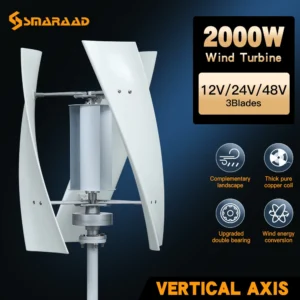 Turbina eolica da 2000 W con pale tubolari per una generazione di energia efficiente