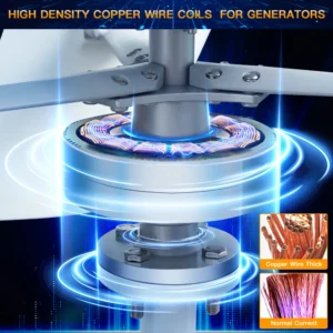 3KW 5KW Vertical Axis Wind Turbine Free Energy Household Wind Turbine Low Speed Noise Off-grid System - immagine 3