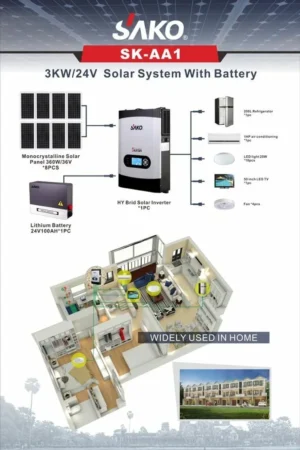 Impianto solare off grid NUOVO design alta efficienza 3kw potenza 5kw con staffa a pannello batteria - Image 4