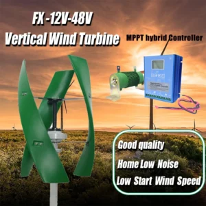 Generatore di alimentazione portatile da 10kW Generatore di turbine eoliche 12 V 24 V OFF Sistema a griglia Mambino a vento di energia libera con controller MPPT Uso domestico